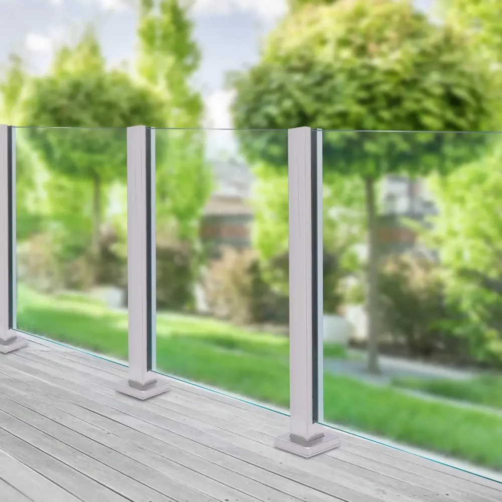Glass Railing Post, 304 Stainless Steel Balustrade for Balustrade Balcony Deck Stairs, Cannot Add Handrail Version